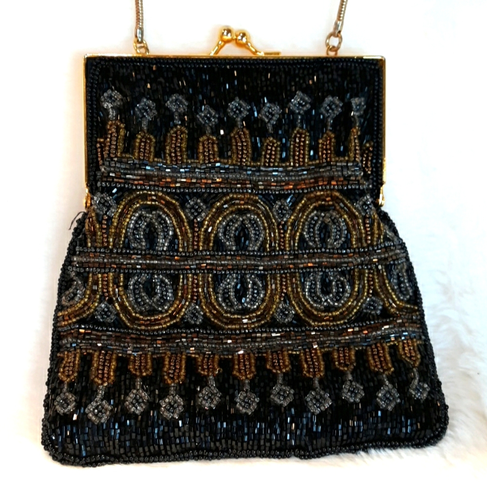 Hillard & Hansen Beaded Clutch Purse